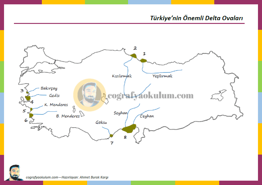 Türkiye'nin Delta Ovaları - Dilsiz Harita Alıştırmaları 1
