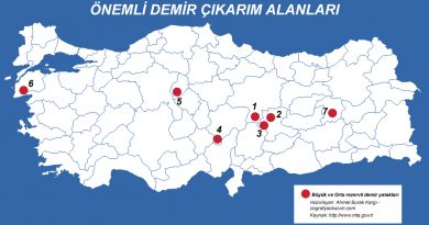 Türkiye'de Demir Çıkarılan Yerler ve Demir Çelik Fabrikaları 3