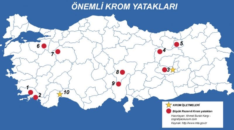 Türkiye'de Krom Nerede Çıkarılır ve Krom İşletmeleri 1