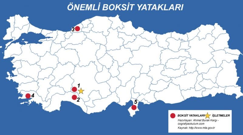 Türkiye'de Boksit (Alüminyum) Nerde Çıkarılır - Nerede İşlenir 10